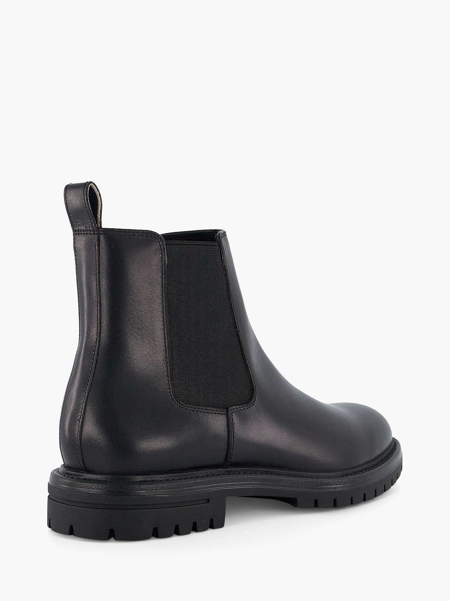 Dune Created Leather Chelsea Boots, Black, Black at John Lewis & Partners