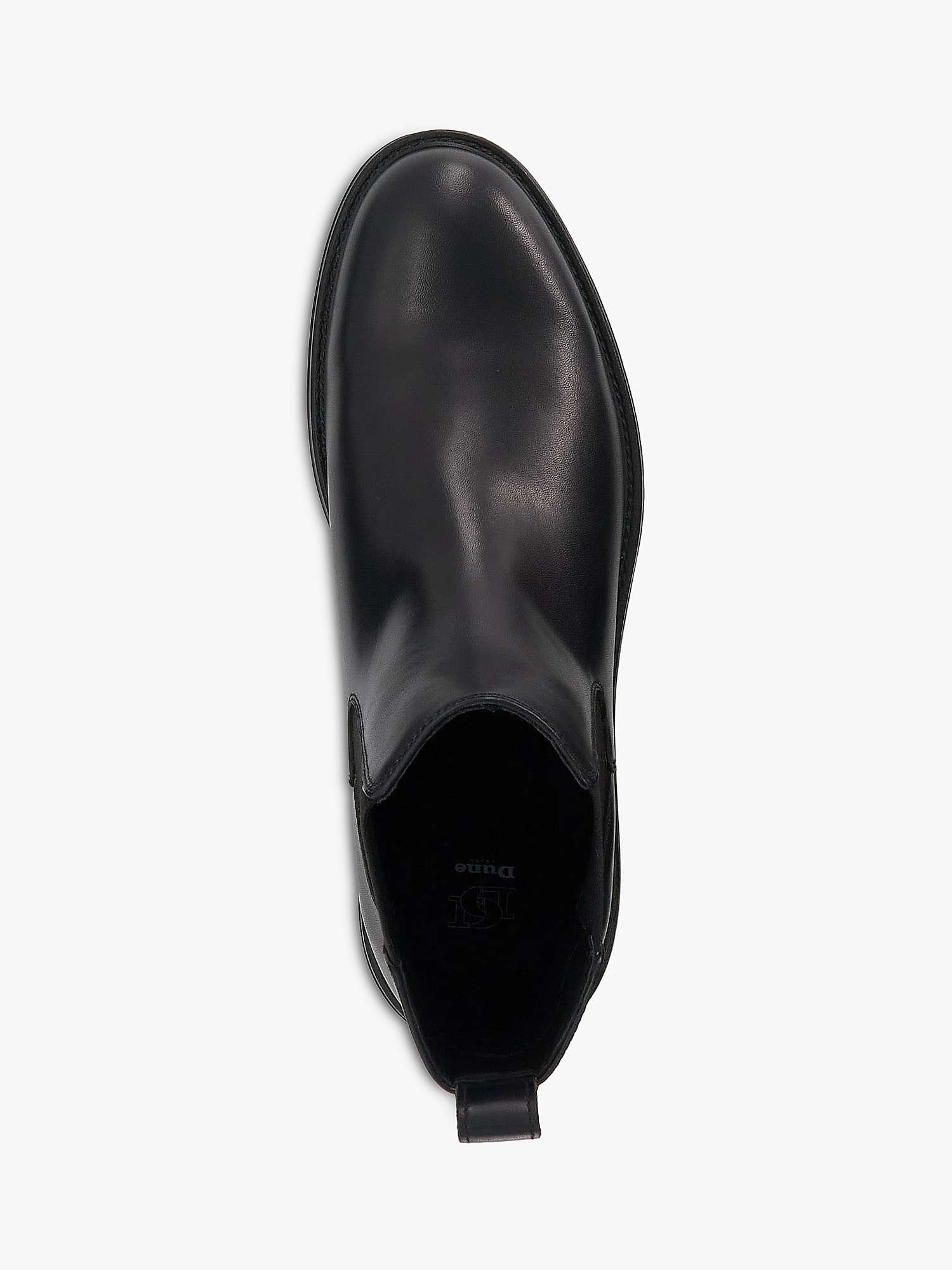 Buy Dune Created Leather Chelsea Boots, Black Online at johnlewis.com