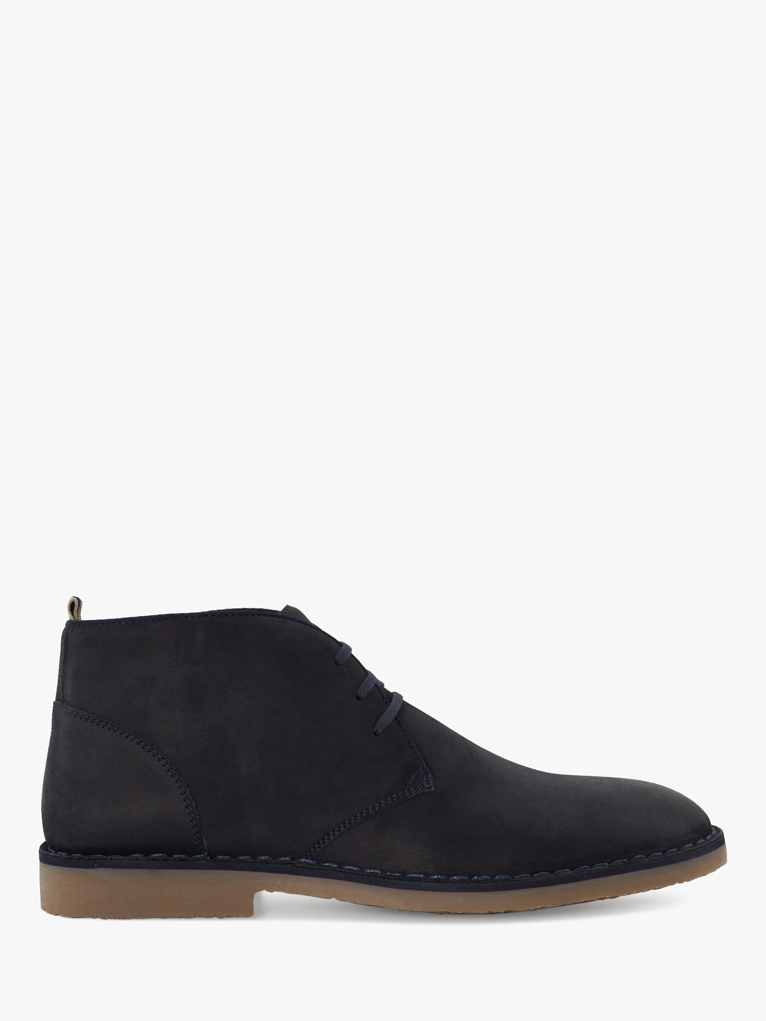 Dune Cashed Lace Up Chukka Boots, Navy at John Lewis & Partners
