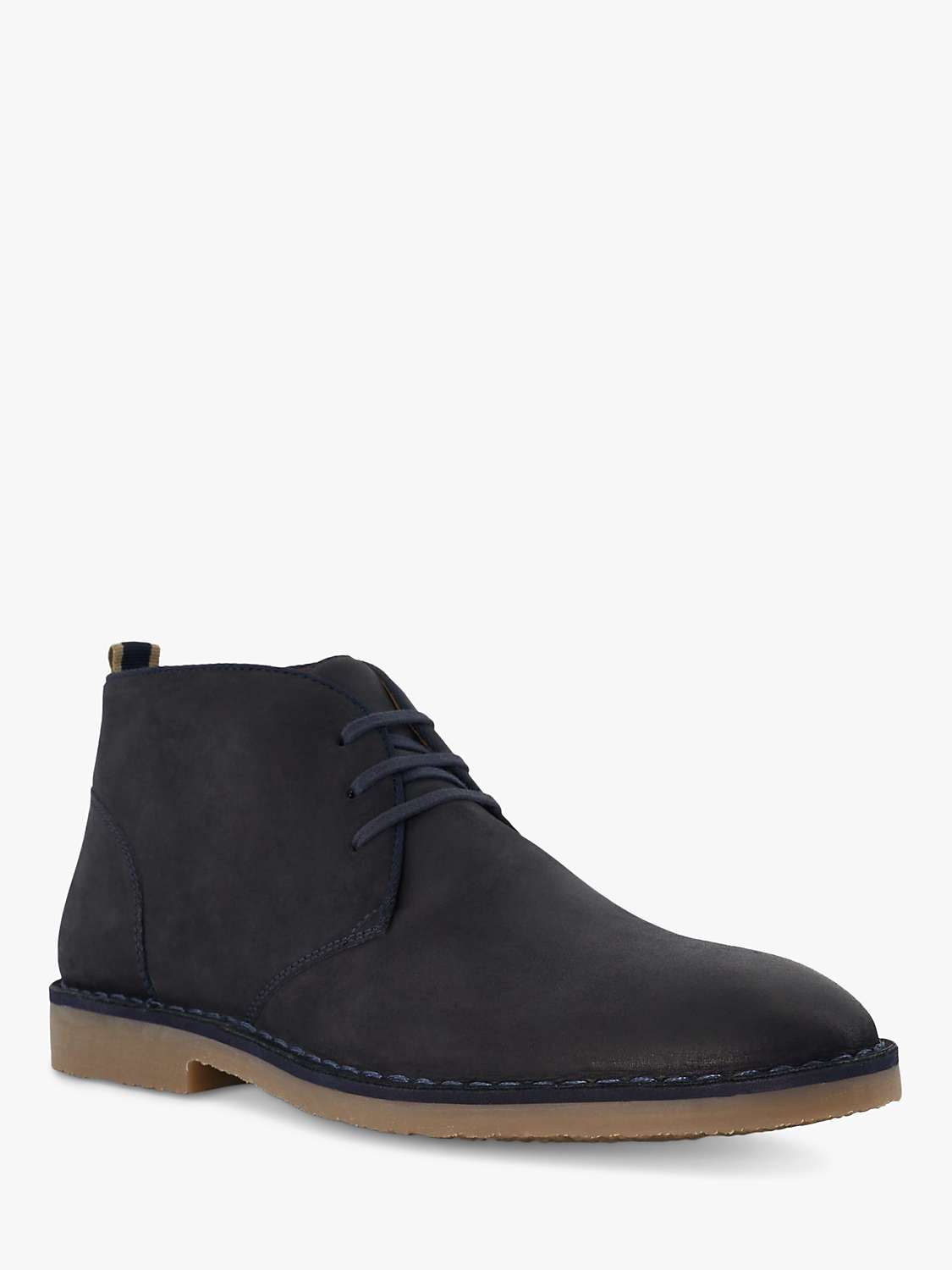 Buy Dune Cashed Lace Up Chukka Boots, Navy Online at johnlewis.com