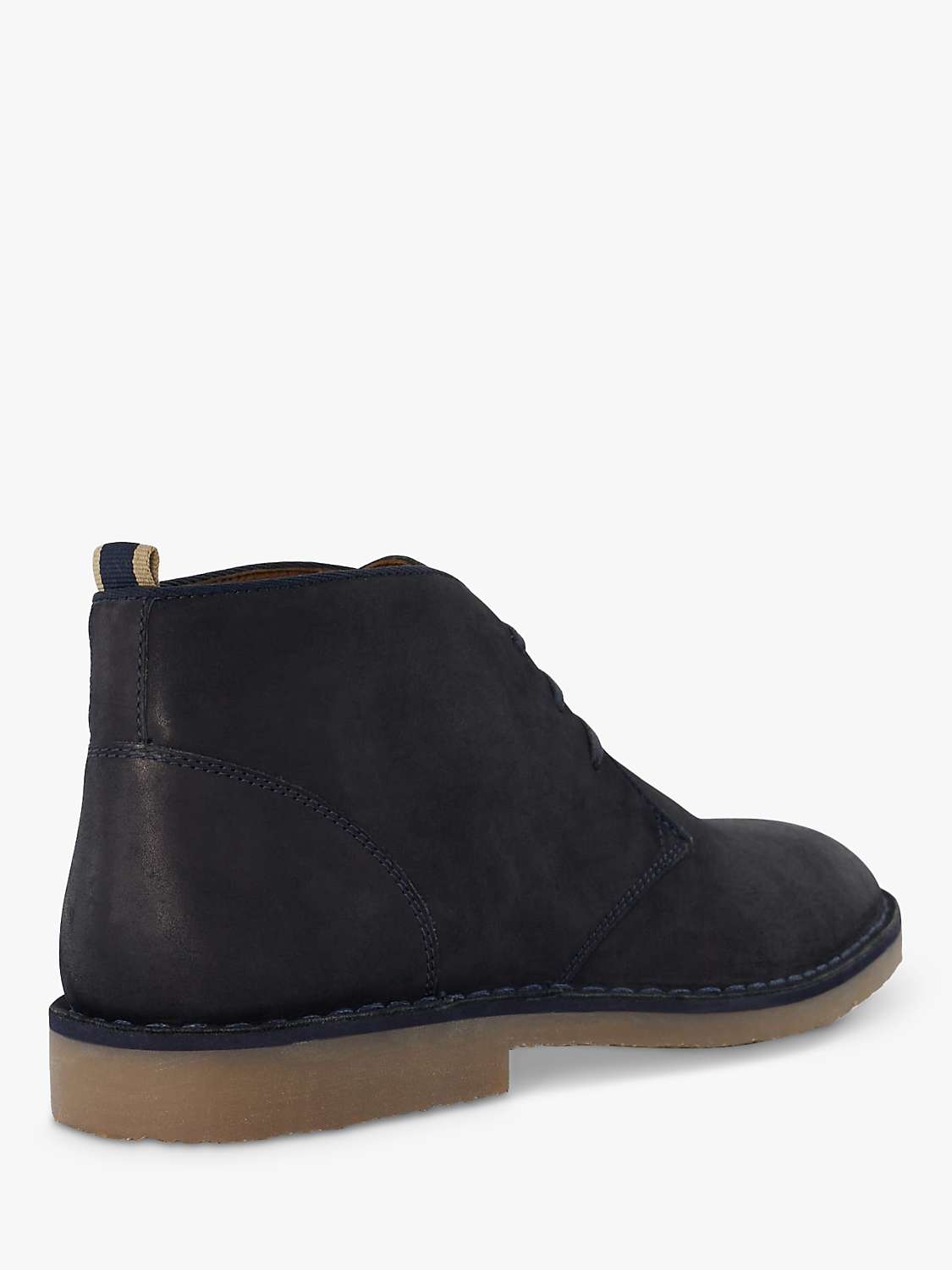 Dune Cashed Lace Up Chukka Boots, Navy at John Lewis & Partners