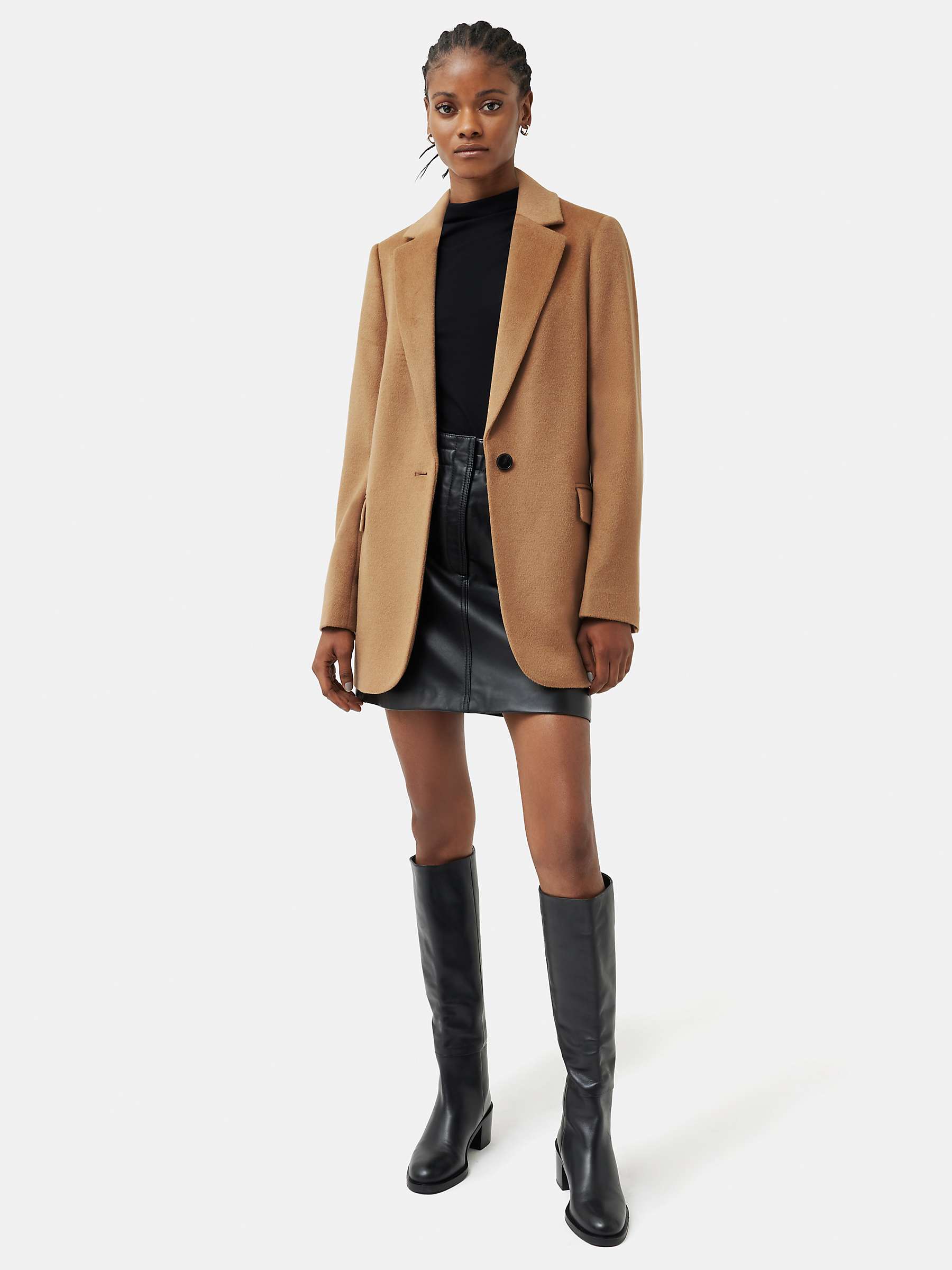 Buy Jigsaw Wool Tailored Blazer Coat, Camel Online at johnlewis.com