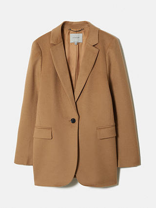 Jigsaw Wool Tailored Blazer Coat, Camel
