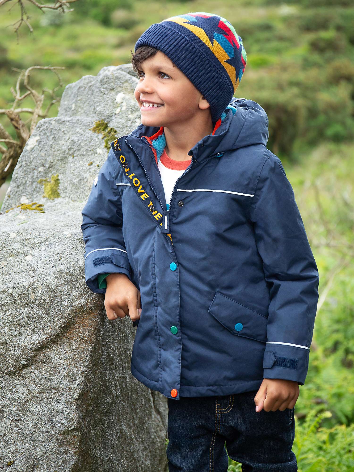 Buy Frugi Kids' Rambler 3 in 1 Coat with Fleece Gilet,  Indigo/Multi Online at johnlewis.com