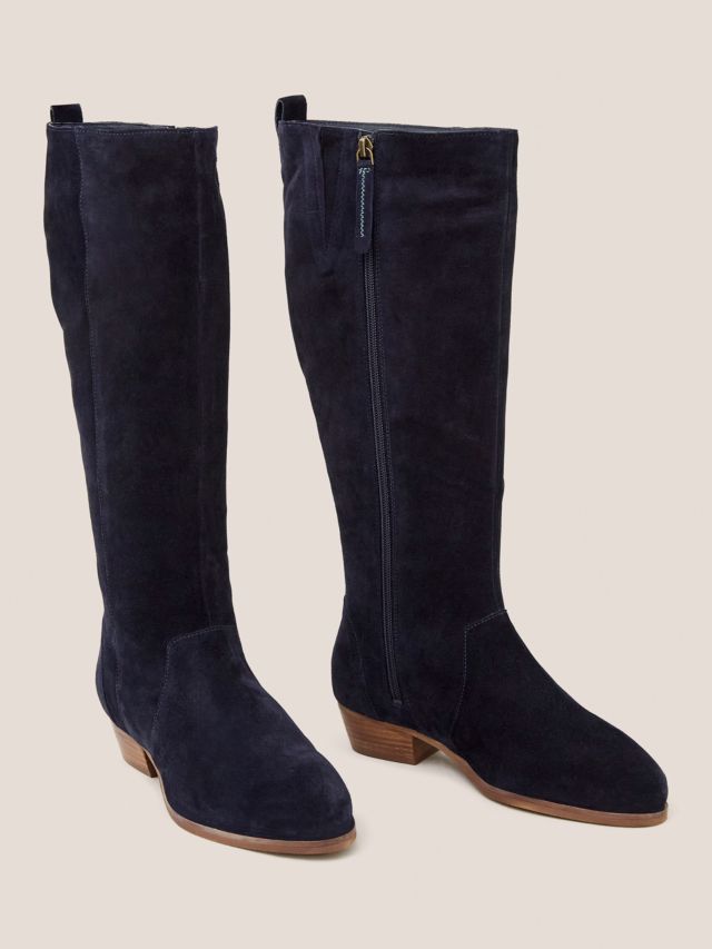 Navy wide sale fit boots