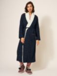 White Stuff Ava Lined Dressing Gown, Navy