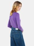 Whistles Annie Sparkle Fine Knit Jumper, Purple