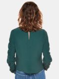 Whistles Lily Gather Front Blouse, Forest Green