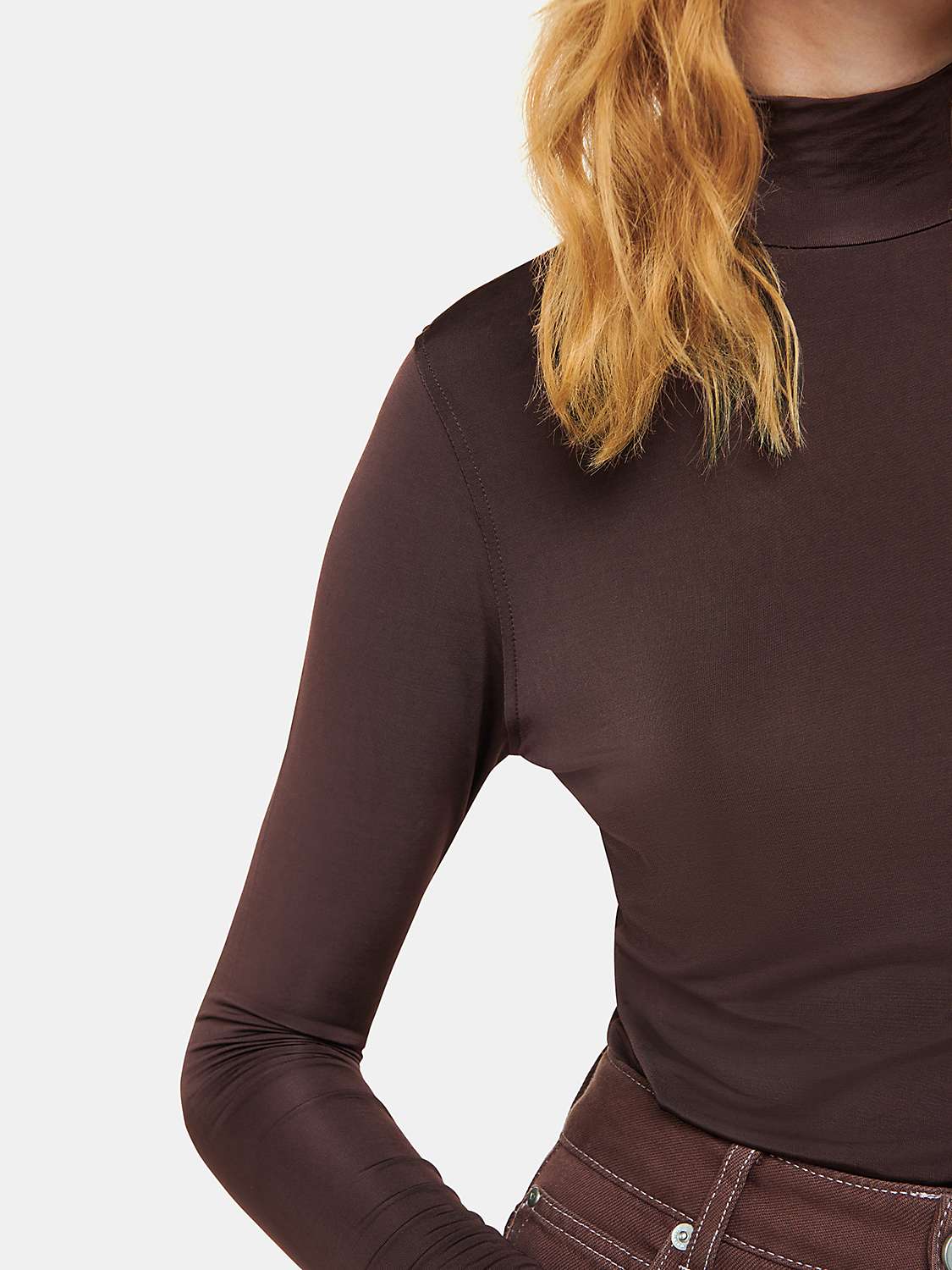 Buy Whistles Slinky High Neck Top Online at johnlewis.com