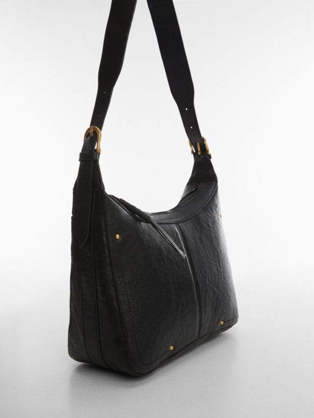 Mango - Shoulder Bag with Buckle Black - One Size - Women