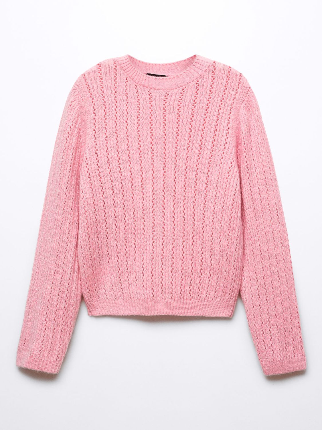 Mango Piqueton Jumper, Pink