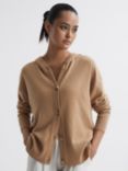 Reiss Evie Wool Cashmere Blend Hooded Cardigan