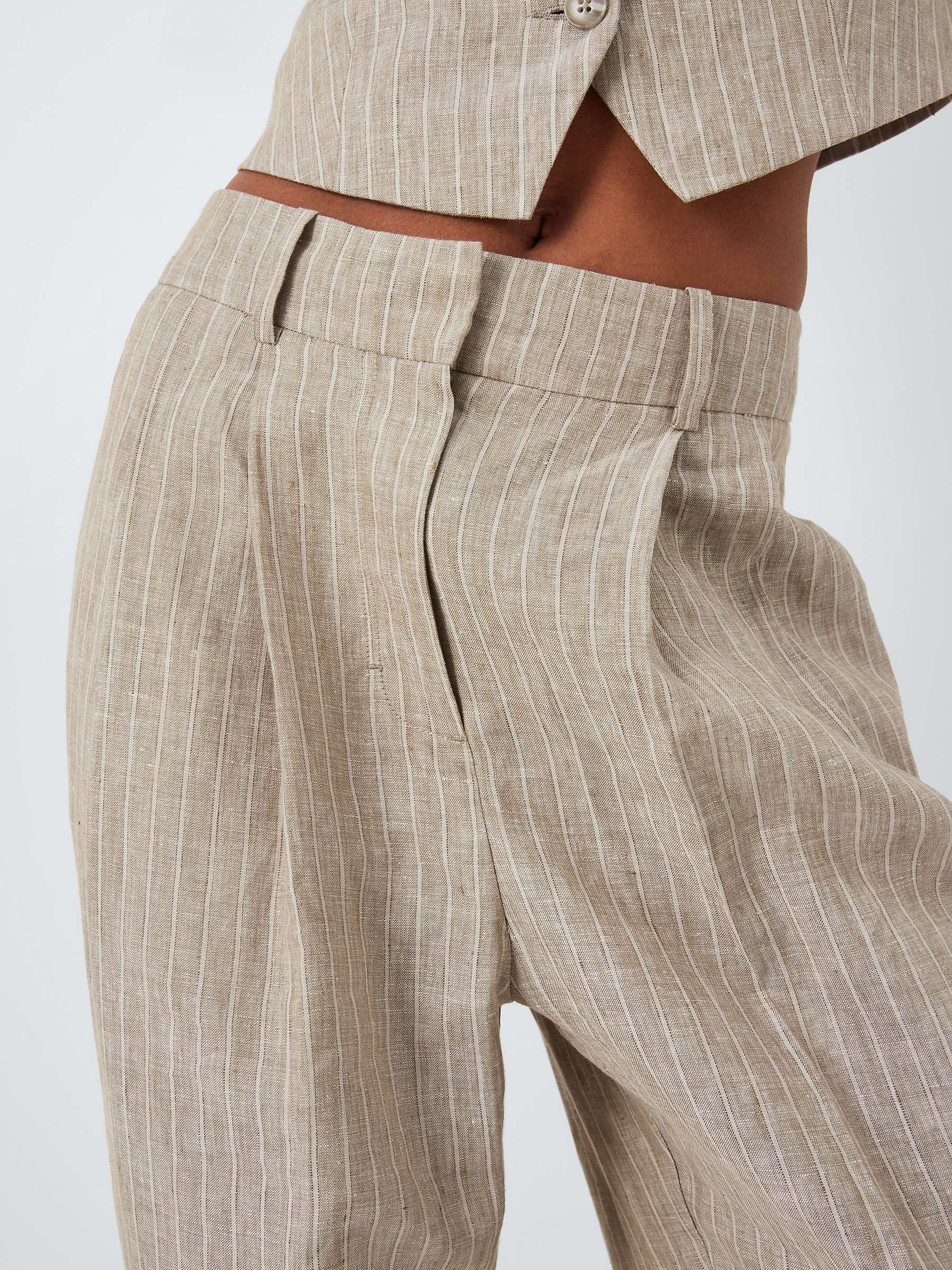 Buy John Lewis Stripe Linen Trousers Online at johnlewis.com