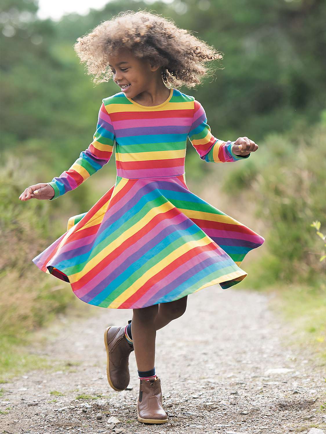 Buy Frugi Kids' Sofia Skater Dress, Multi Online at johnlewis.com