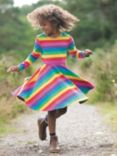 Frugi Baby Rosemary Organic Cotton Reversible Dress, Rainbow/Chambray at  John Lewis & Partners