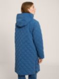 White Stuff Luckie Quilted Coat, Mid Blue