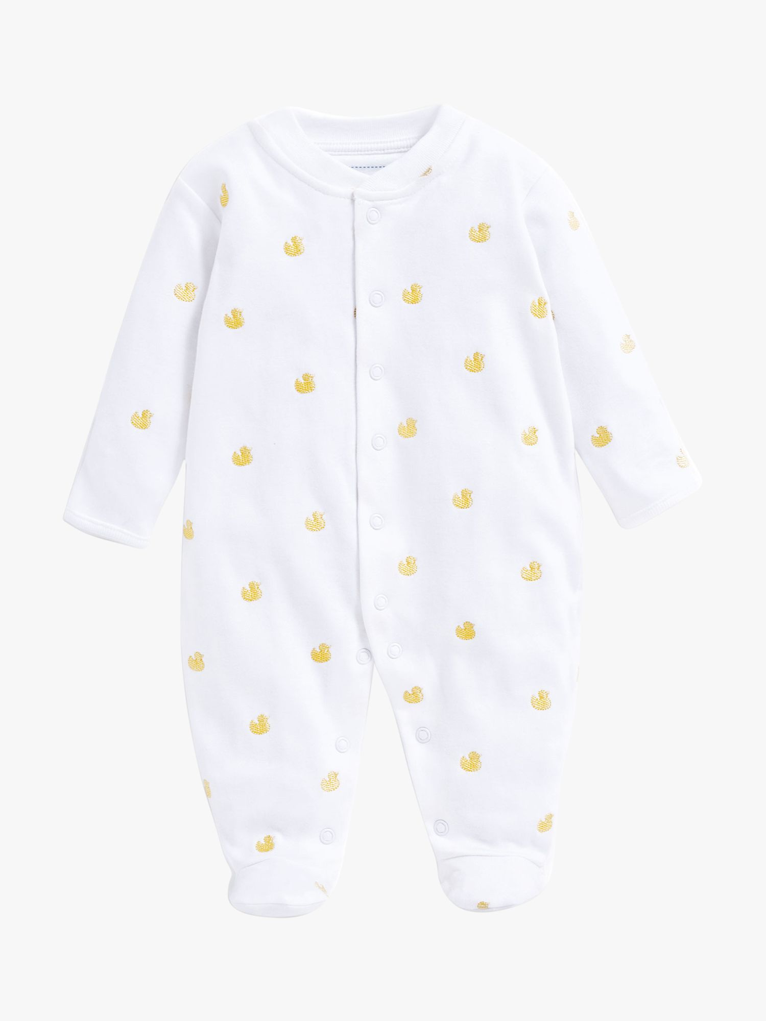 Buy JoJo Maman Bébé Embroidered Cotton Baby Sleepsuit from the JoJo Maman  Bébé UK online shop