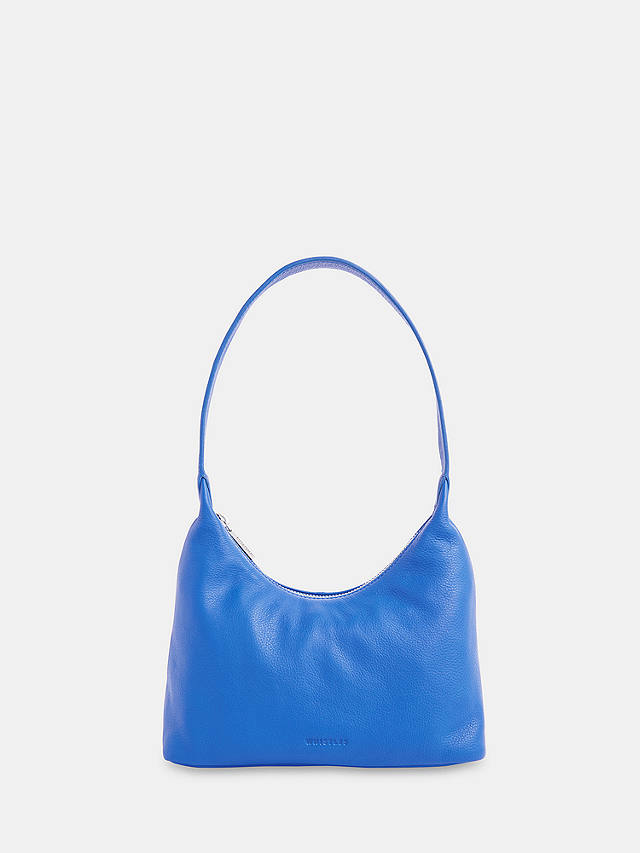 Whistles Emmie Top Handle Leather Shoulder Bag, Blue