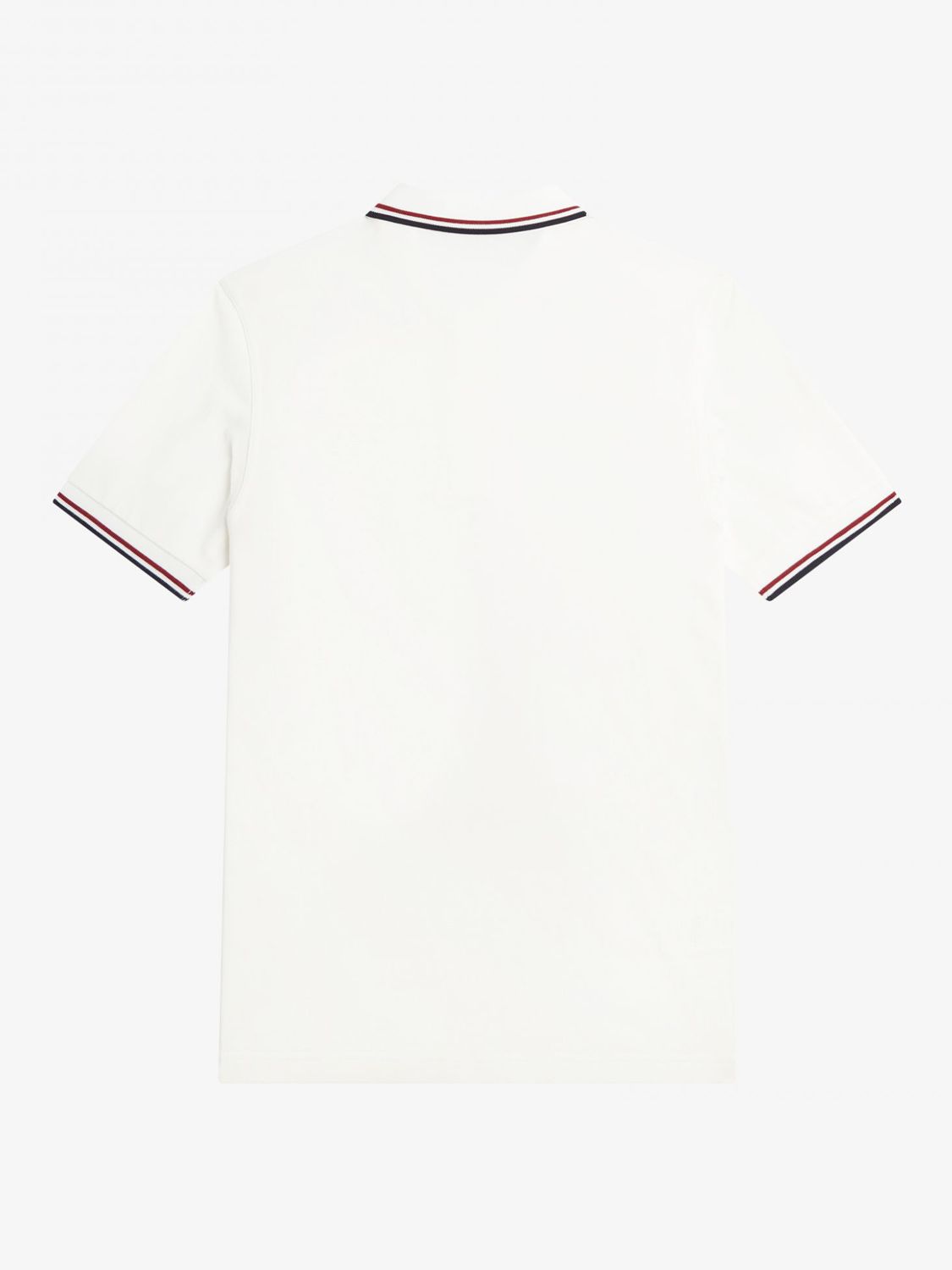 Fred Perry Twin Tipped Regular Fit Polo Shirt, White/Navy at John Lewis ...