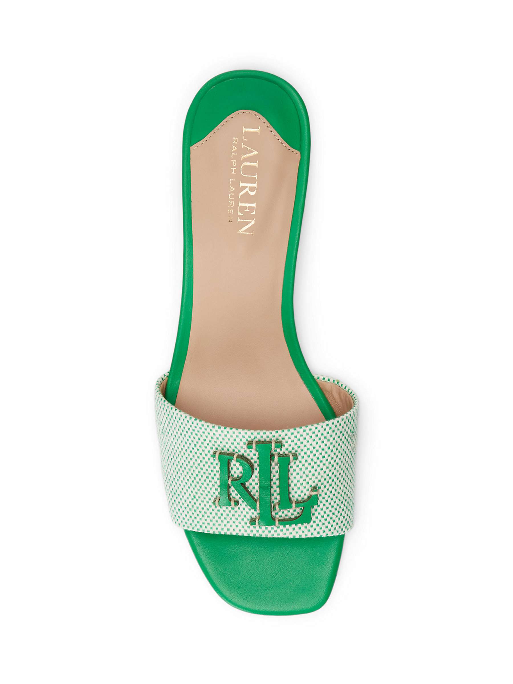 Buy Lauren Ralph Lauren Fay Canvas & Leather Sandals Online at johnlewis.com