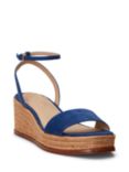 Lauren Ralph Lauren Leona Suede Espadrille Sandals, Indigo Sail