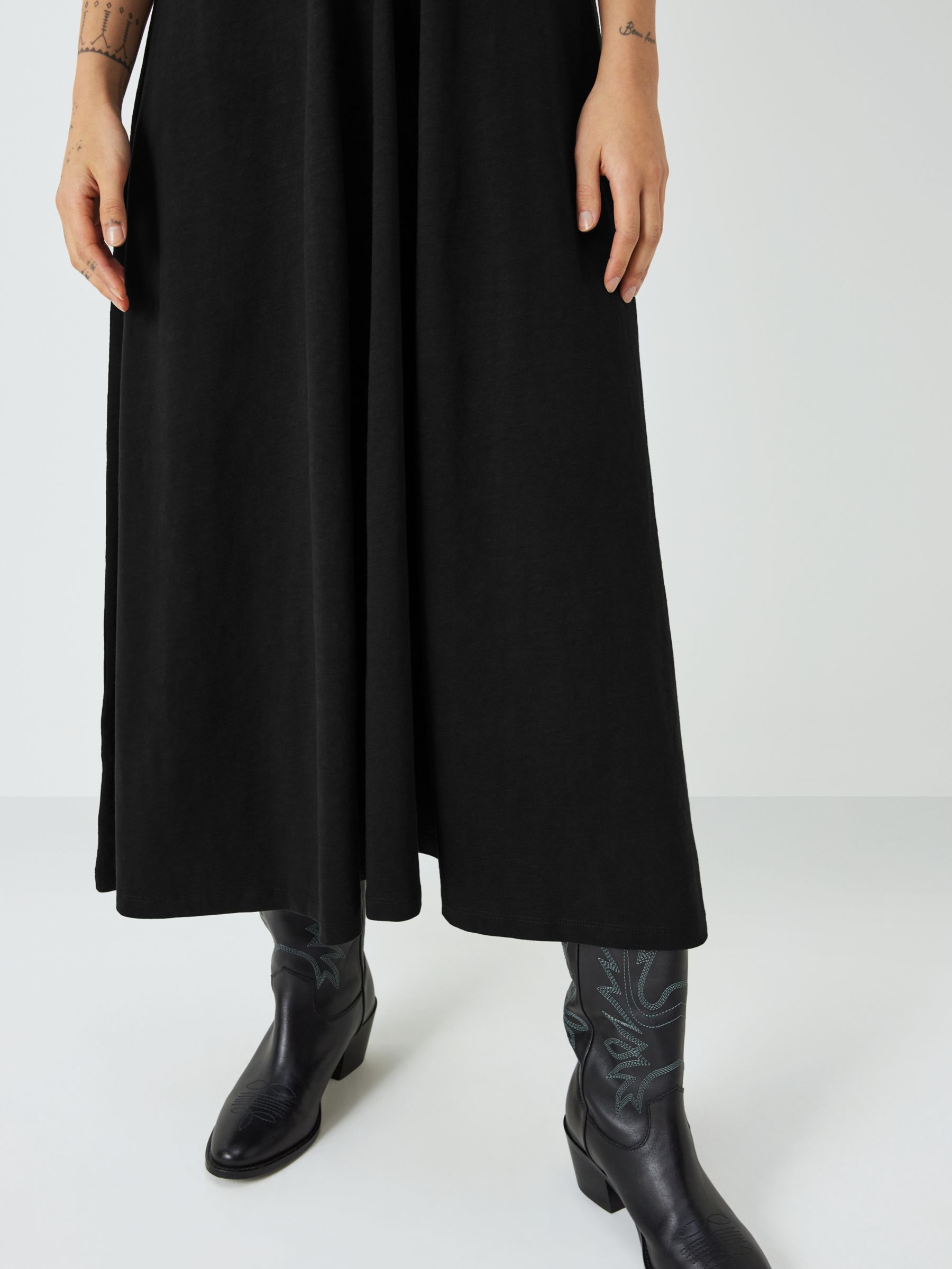 Buy AND/OR Alex Pleat Midi Dress, Black Online at johnlewis.com