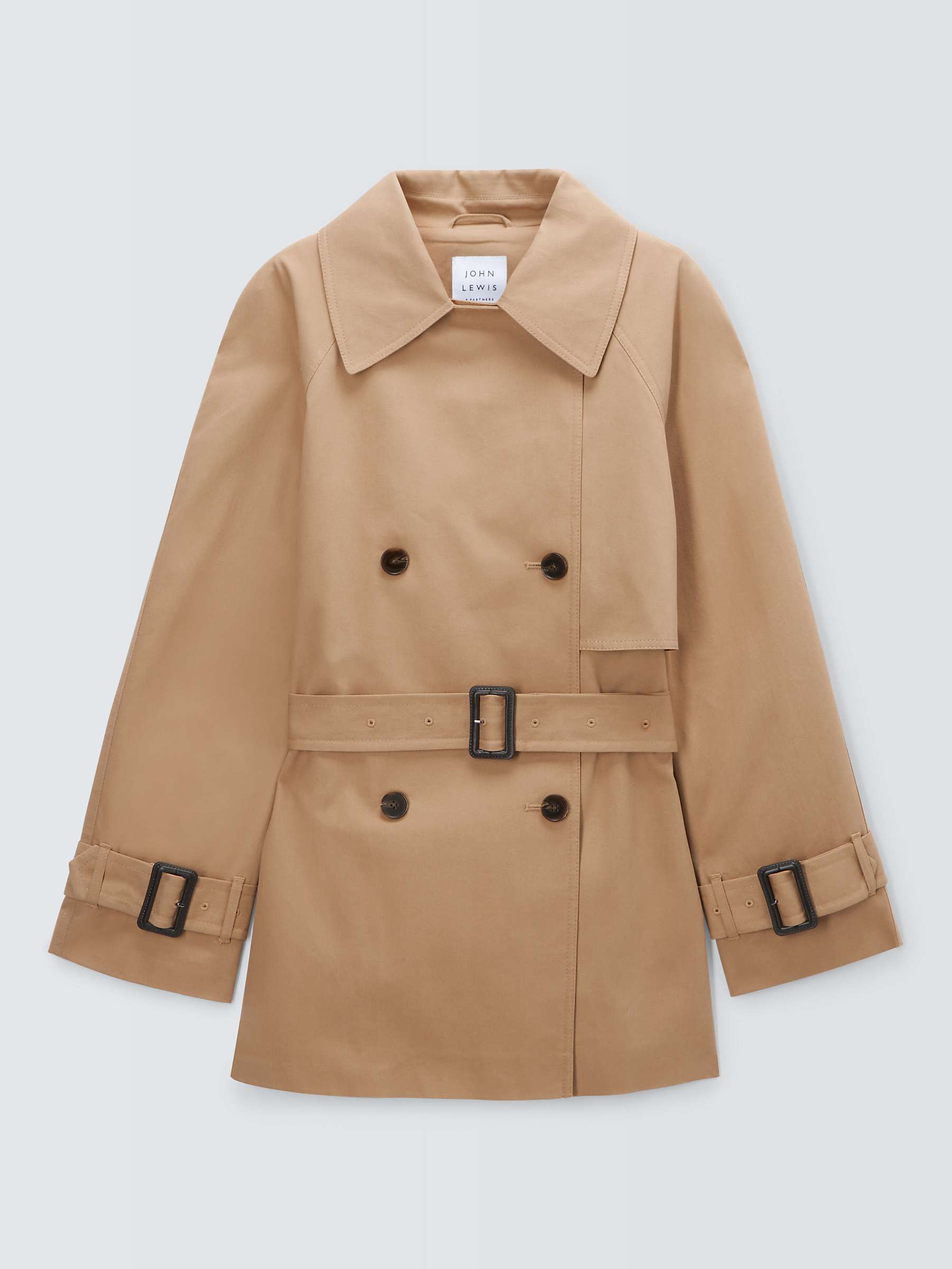 Buy John Lewis Short Contemporary Trench Coat, Stone Online at johnlewis.com