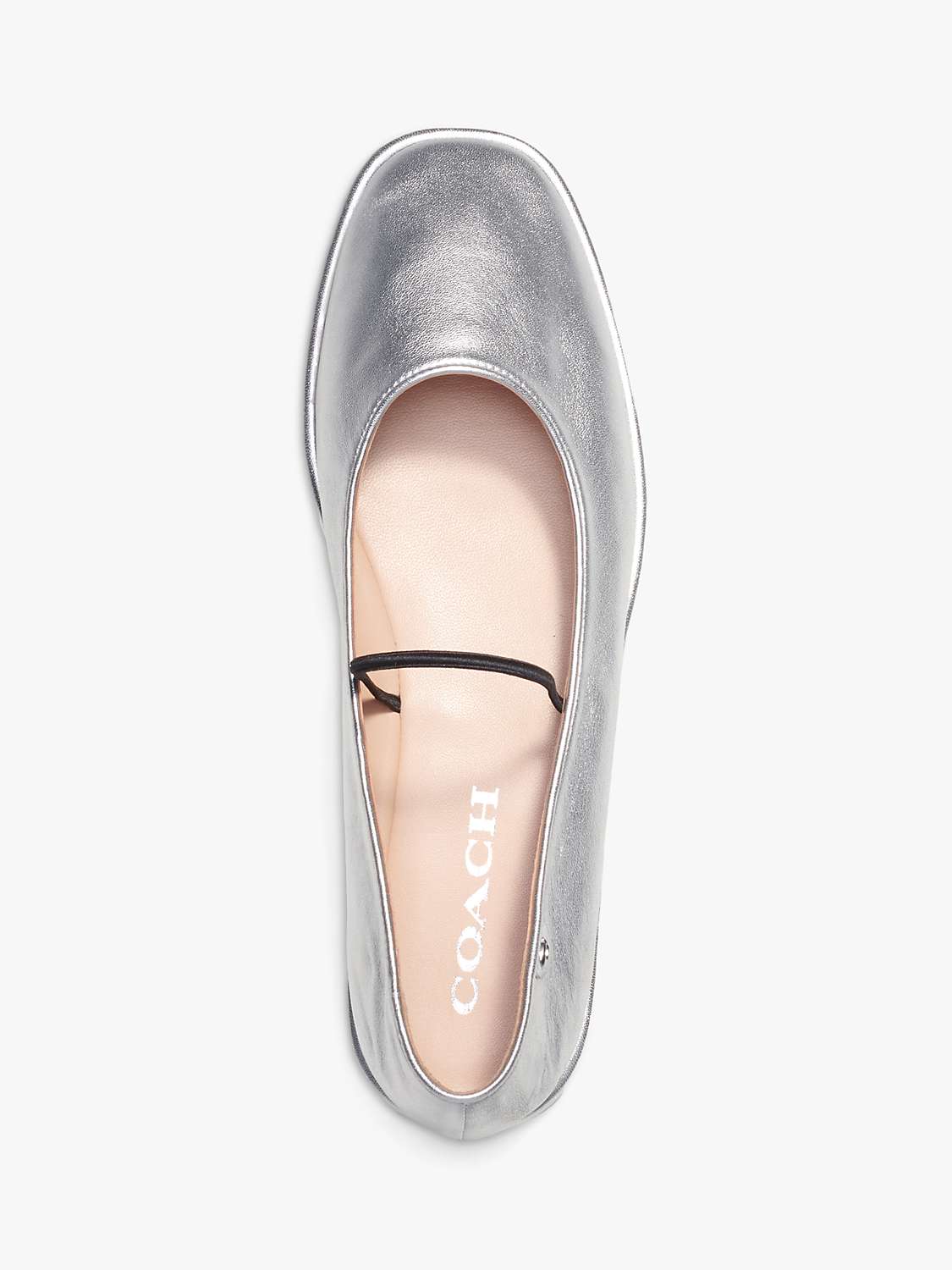 Buy Coach Emilia Leather Mary Jane Pumps, Silver Online at johnlewis.com