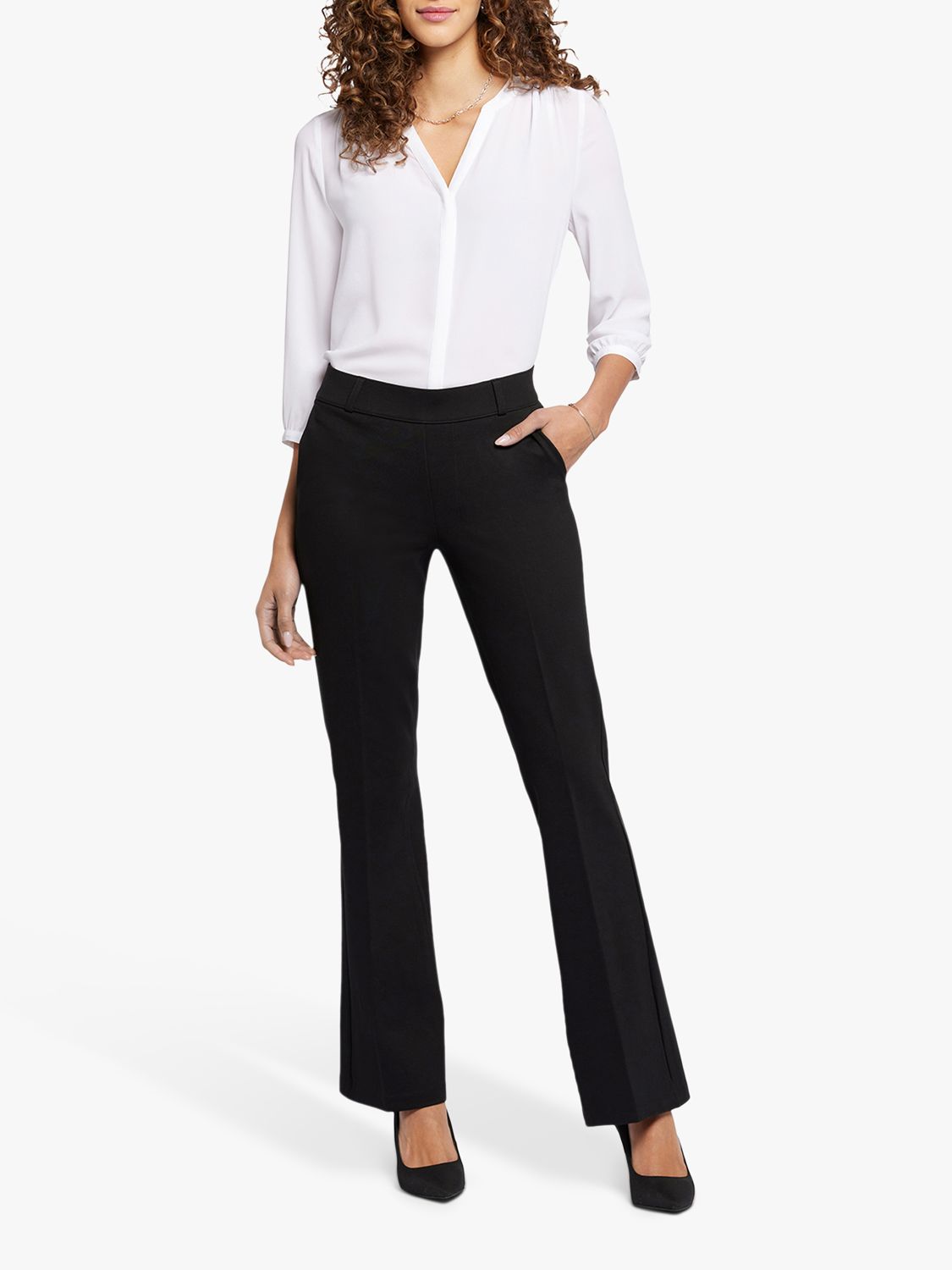 NYDJ Sculpt Her Pull On Flared Trousers at John Lewis & Partners