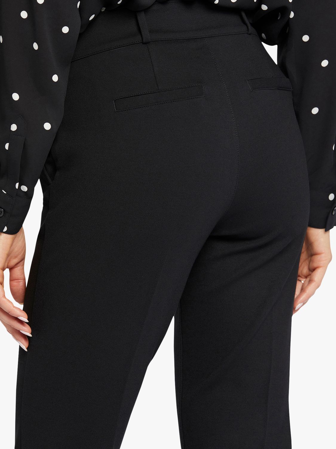 NYDJ Sculpt Her Classic Straight Trousers, Black at John Lewis & Partners