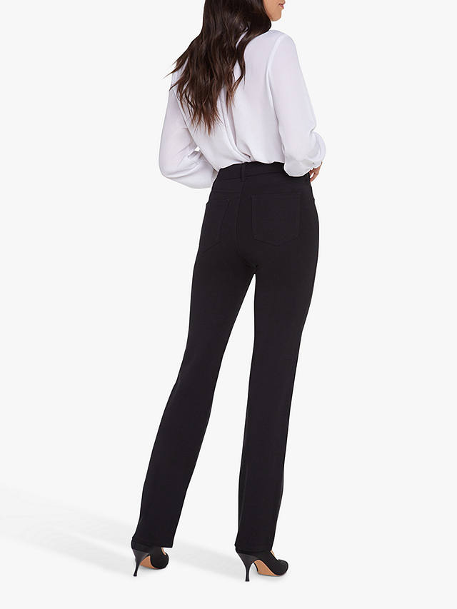 NYDJ Sculpt Her Marilyn Straight Leg Jersey Trousers, Black