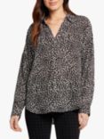 NYDJ Becky Dillon Dots Print Blouse, Black/White