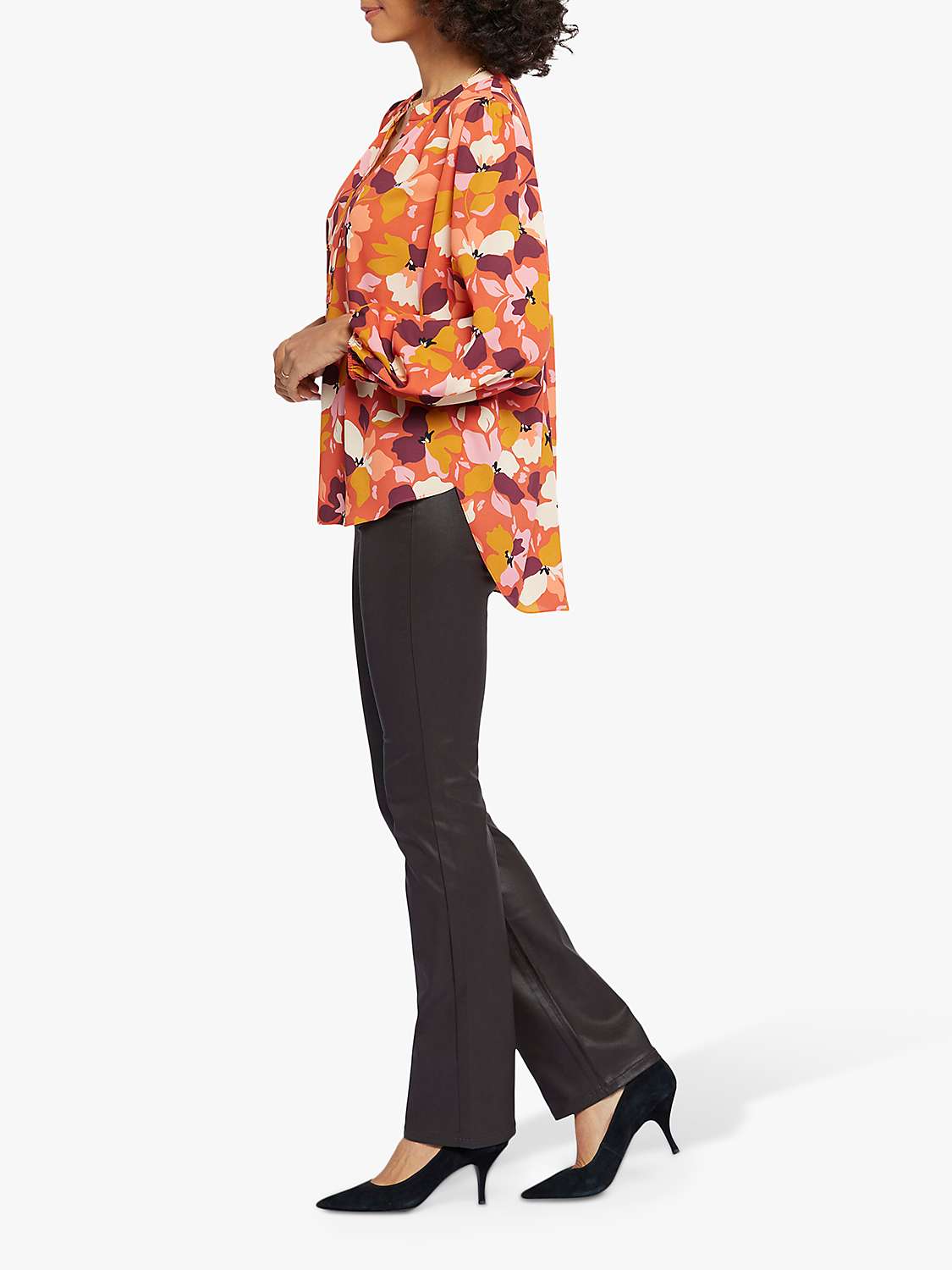 Buy NYDJ Puff Sleeve Popover Top, Gingervale Online at johnlewis.com