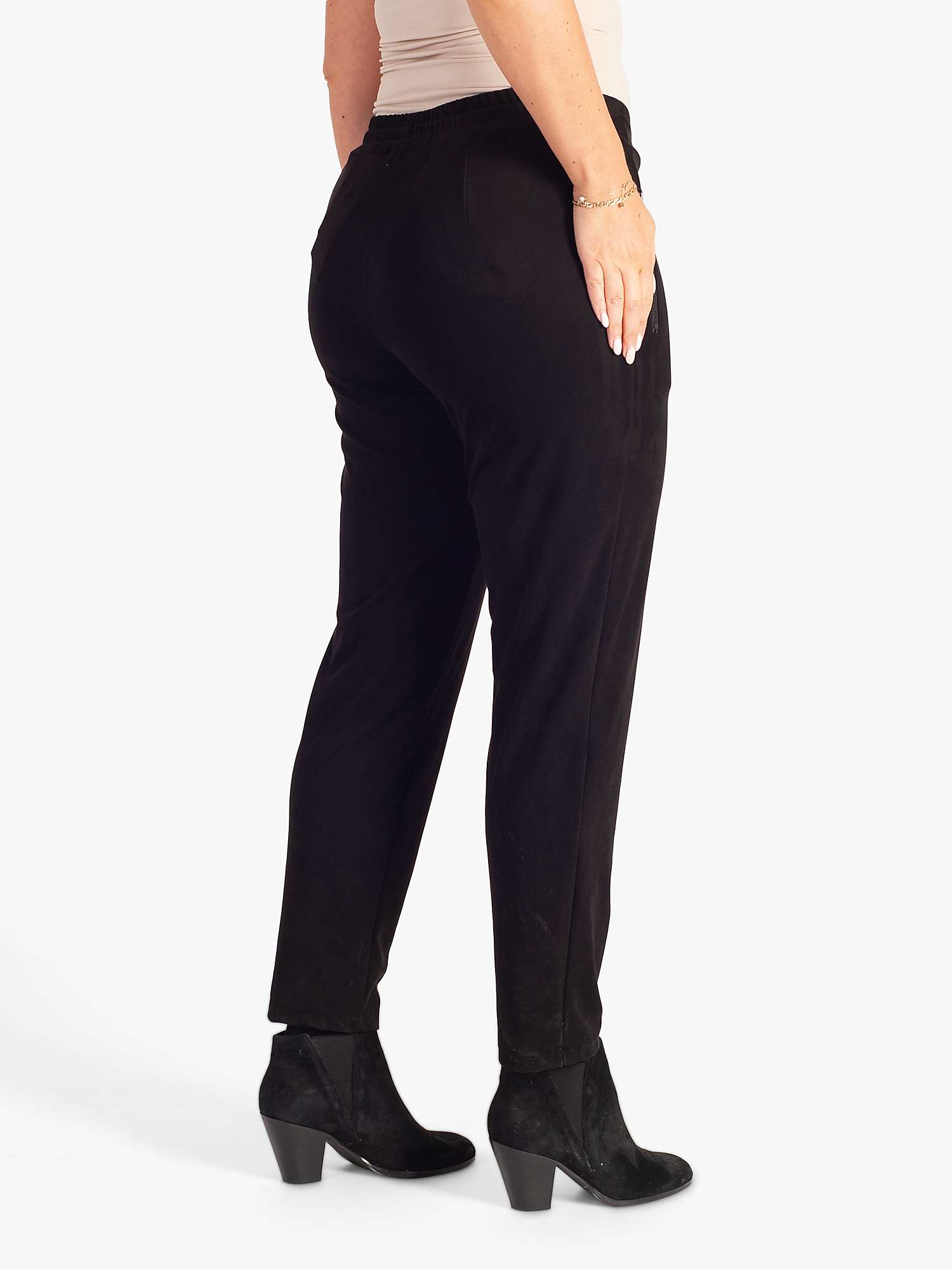 Buy chesca Faux Suede Trousers, Black Online at johnlewis.com