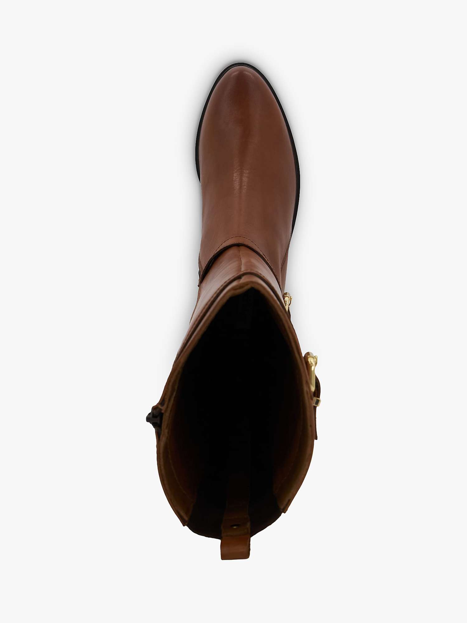 Buy Dune Tepi Leather Knee High Boots, Tan Online at johnlewis.com