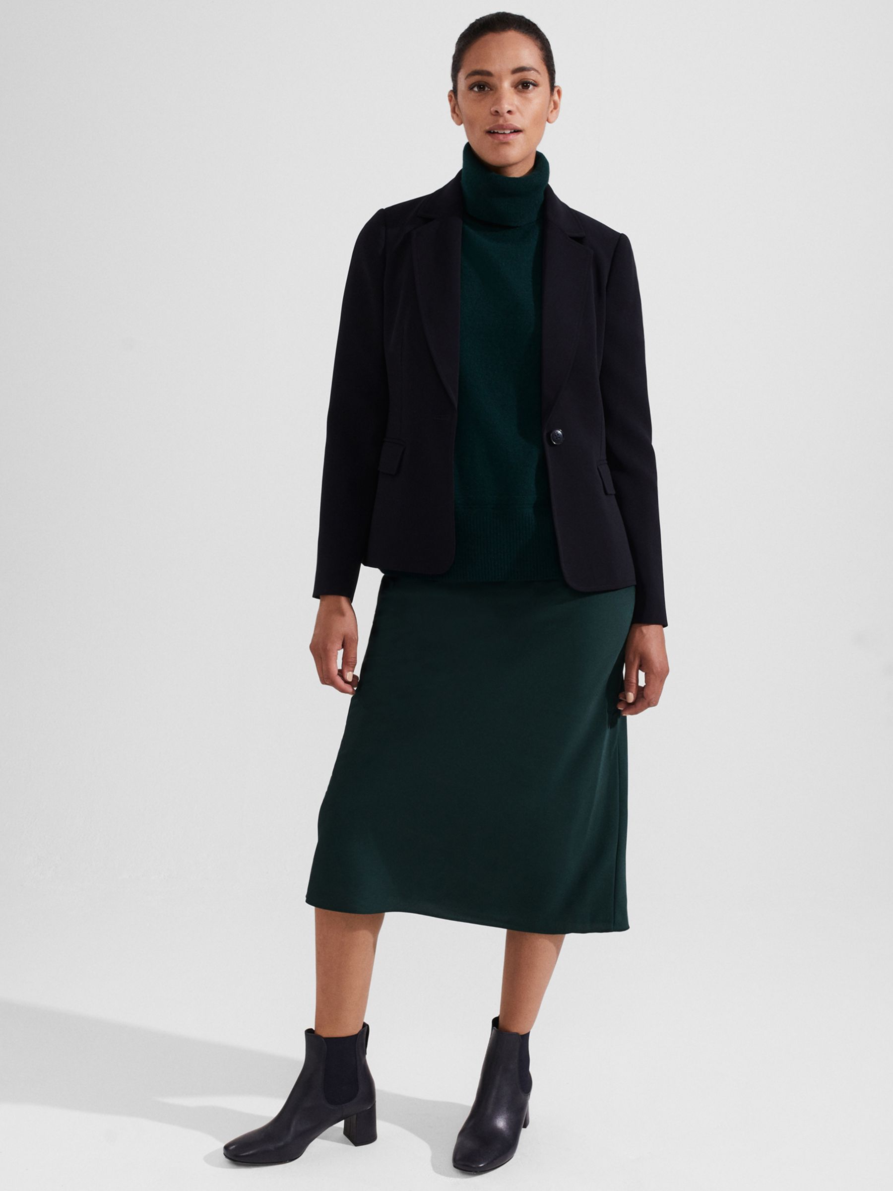 Hobbs Imogen Leather Chelsea Boots, Navy at John Lewis & Partners