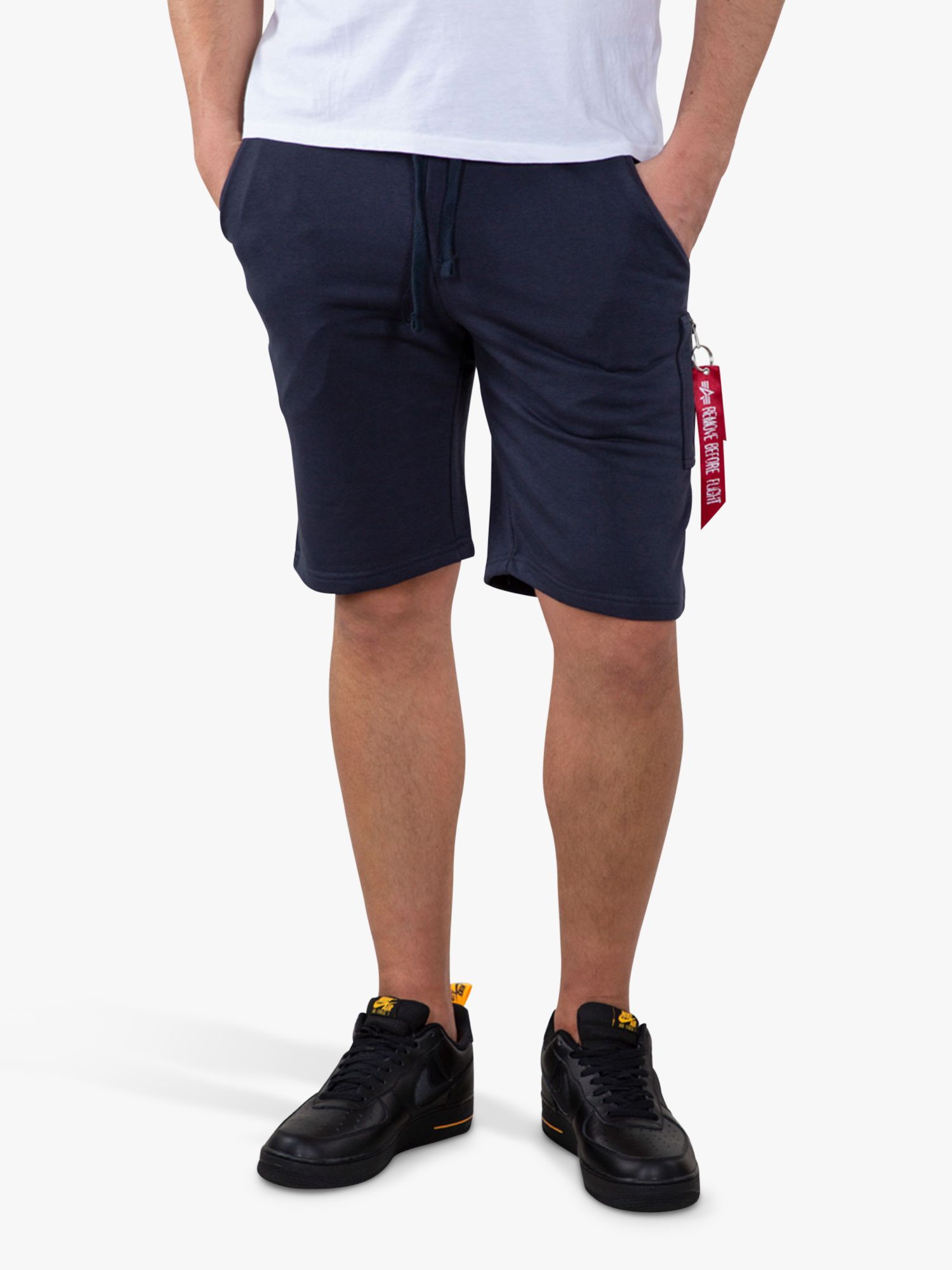 Alpha Industries X-Fit Cargo Sweat & Rep 07 Shorts, Blue Lewis John Partners at