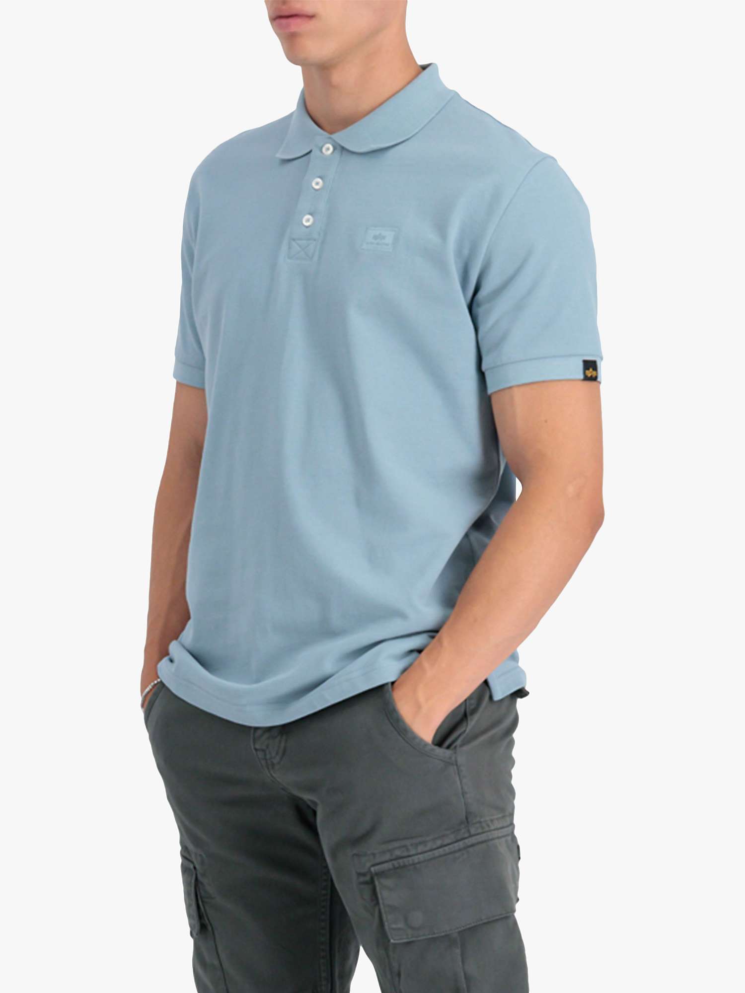 Alpha Industries X-Fit Polo, Greyblue at John Lewis & Partners