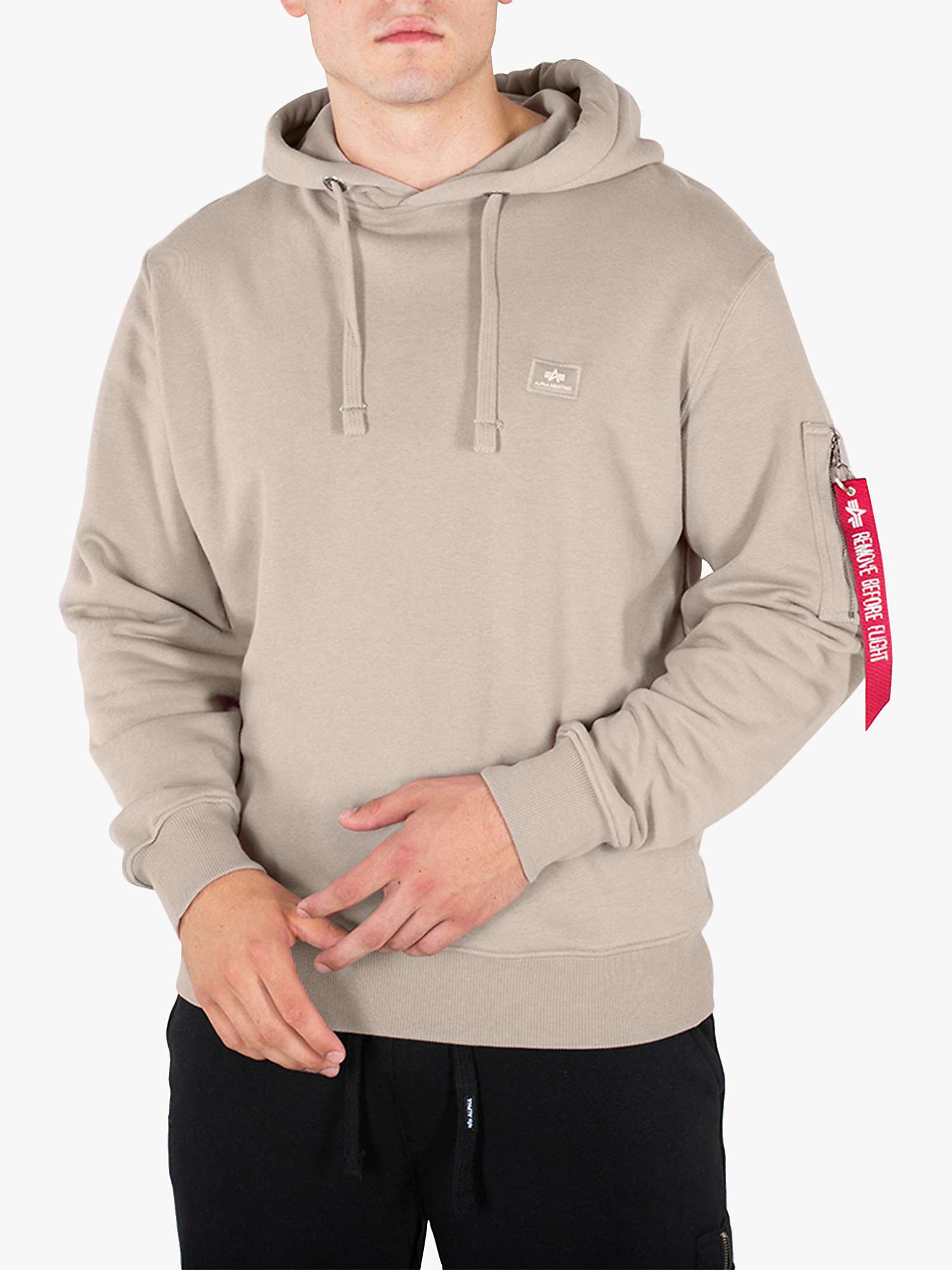 Alpha Industries X-Fit Hoodie, 578 Jet Stream White at John Lewis & Partners