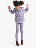Polarn O. Pyret Kids' Organic Cotton Floral Sweatshirt, Purple