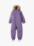 Polarn O. Pyret Kids' Waterproof Lined Faux Fur Trim Hooded Overall