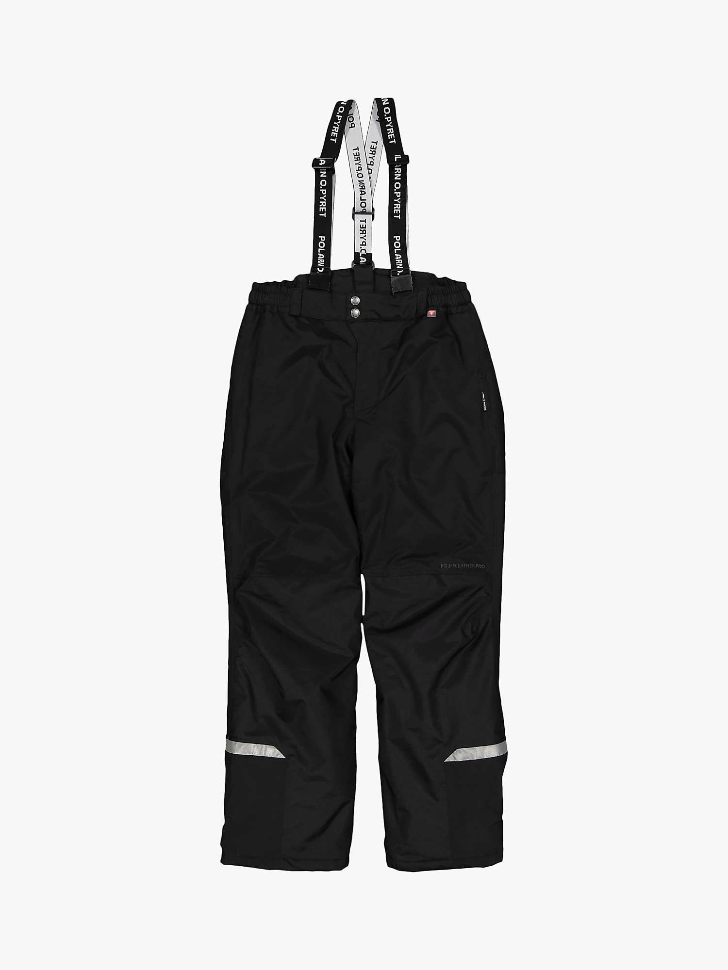 Buy Polarn O. Pyret Kids' Padded Wind & Waterproof Shell Trousers, Black Online at johnlewis.com