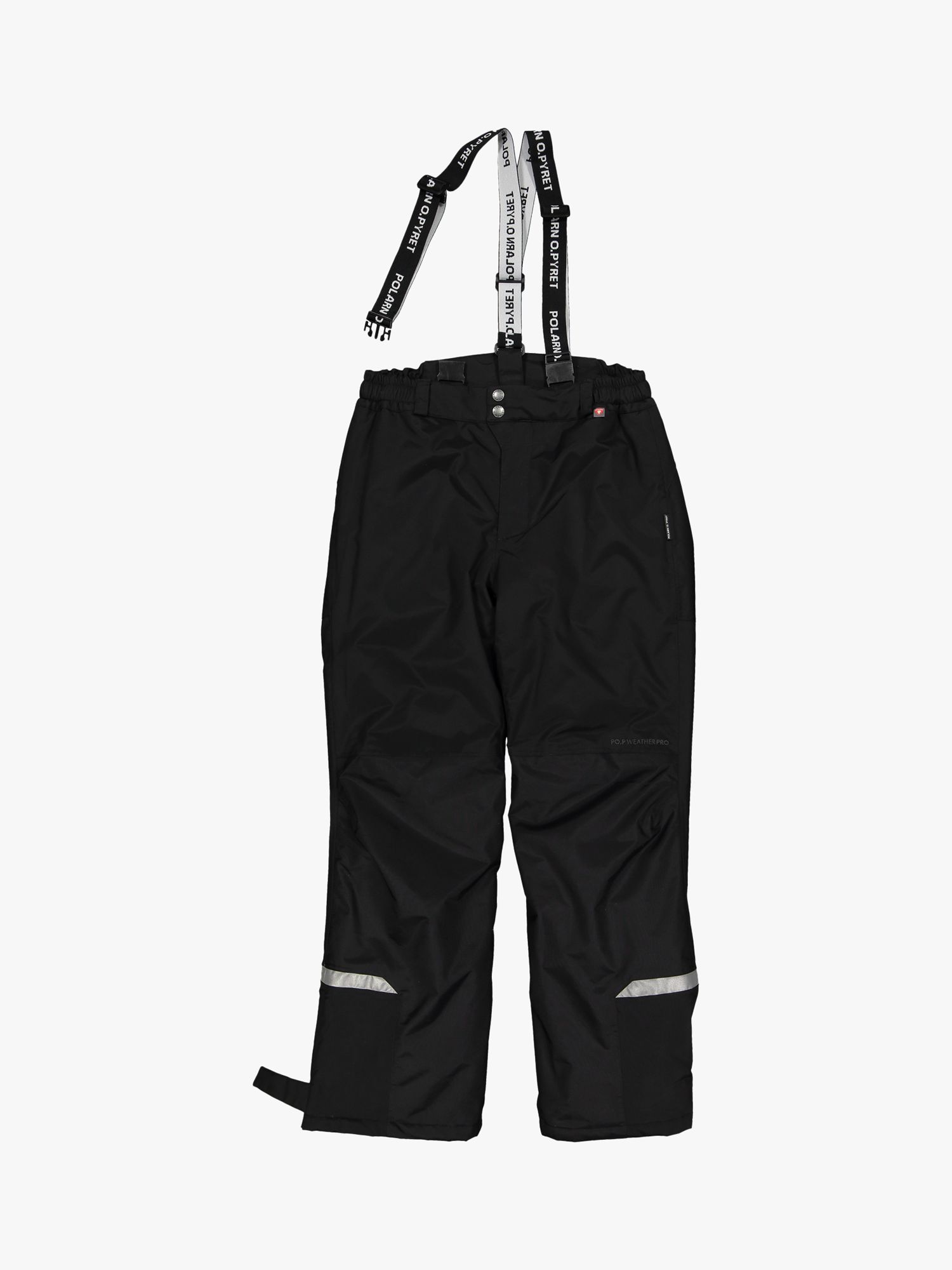 Polarn O. Pyret Kids' Padded Wind & Waterproof Shell Trousers, Black, 2-3 years