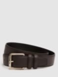 Reiss Lucas Leather Belt, Chocolate