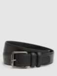 Reiss Lucas Leather Belt, Black