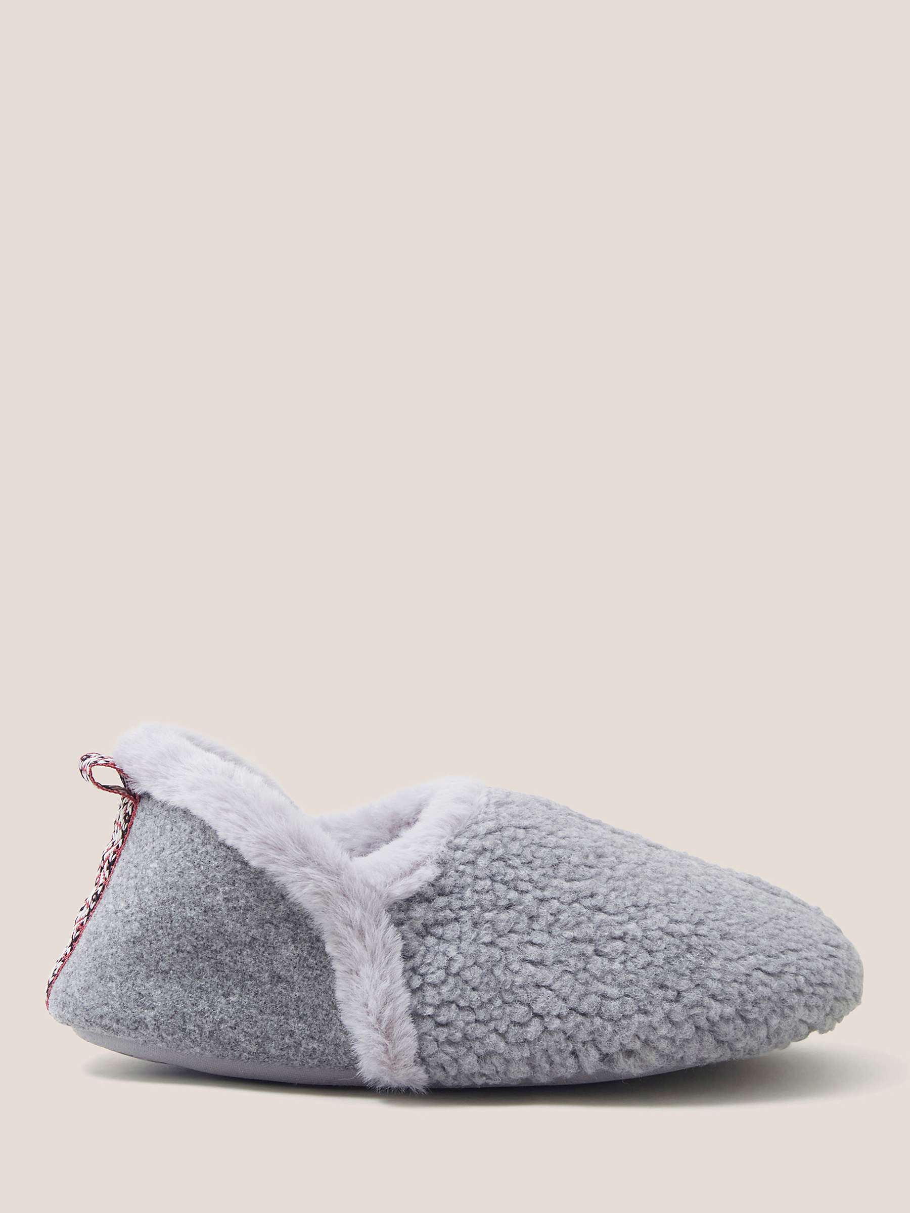 Buy White Stuff Reya Closed Back Slippers, Mid Grey Online at johnlewis.com