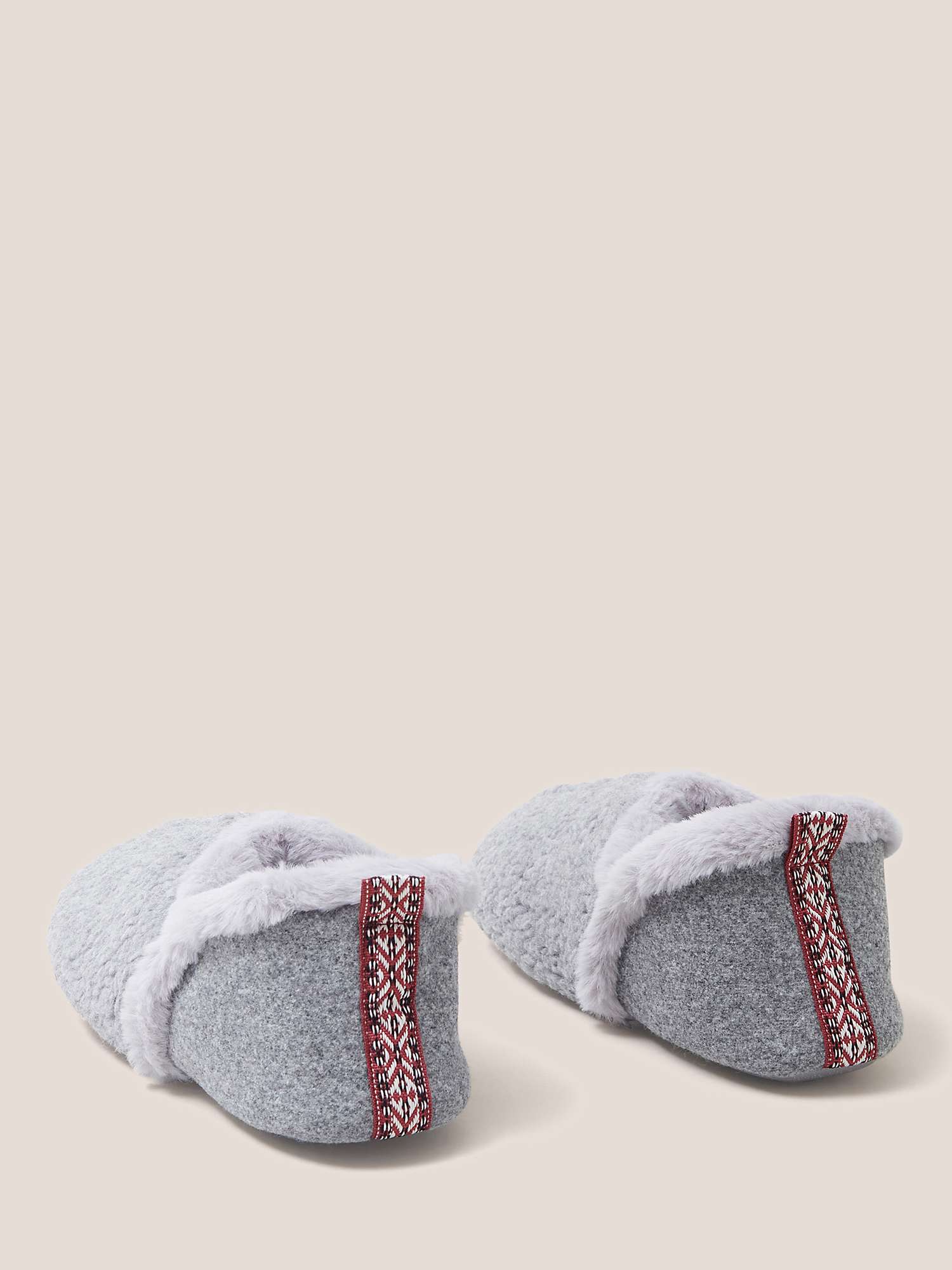 Buy White Stuff Reya Closed Back Slippers, Mid Grey Online at johnlewis.com