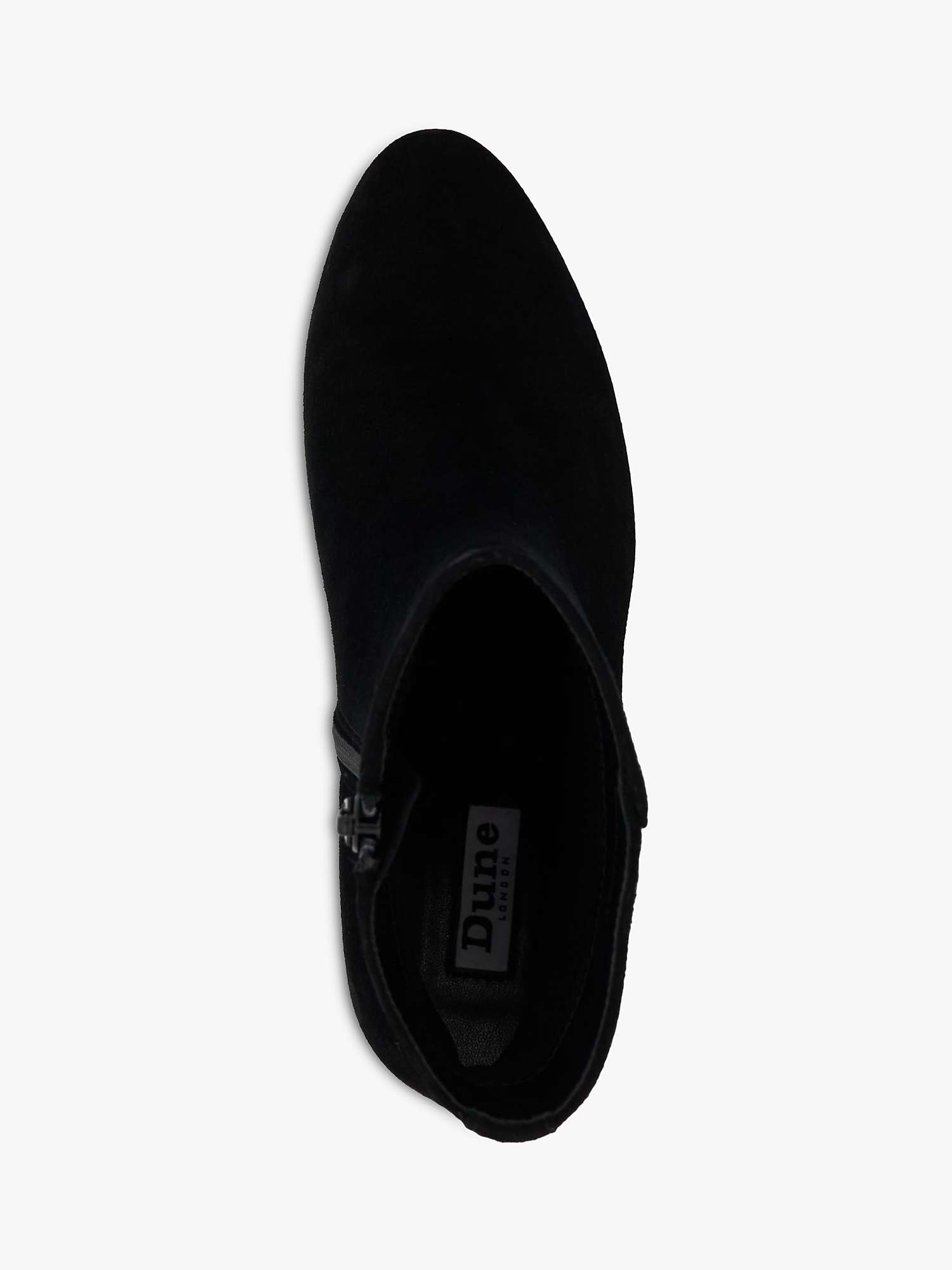 Buy Dune Optimism Suede Wedge Heel Ankle Boots, Black Online at johnlewis.com