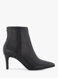 Dune Obsessive 2 Leather Stiletto Heel Ankle Boots, Black
