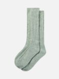 Brora Cashmere Bed Socks, Duck Egg